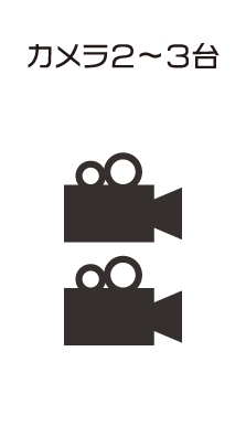 カメラ２～３台